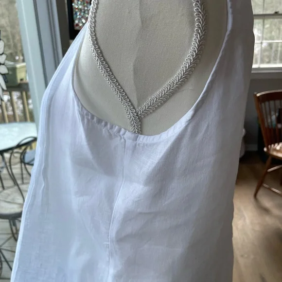 Quince White Button-Front Mini Dress - Picture 10 of 11